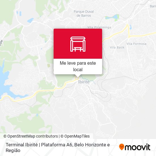 Terminal Ibirité | Plataforma A6 mapa
