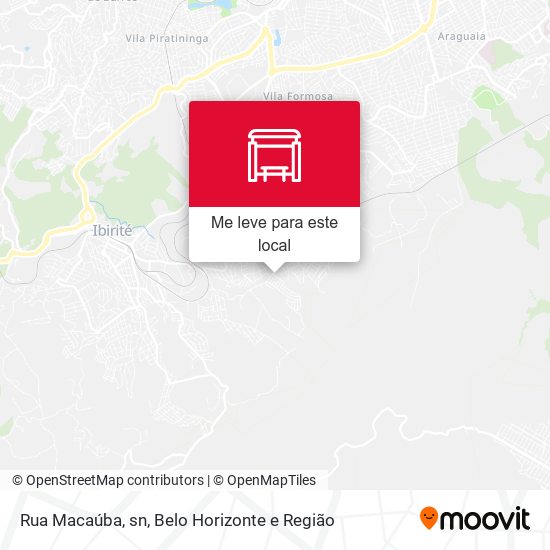 Rua Macaúba, sn mapa