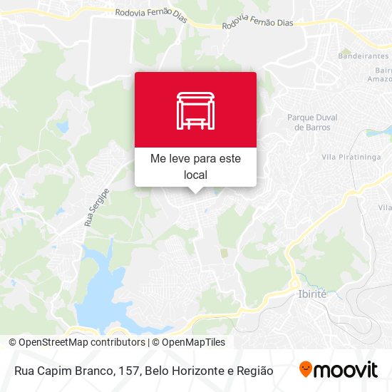 Rua Capim Branco, 157 mapa
