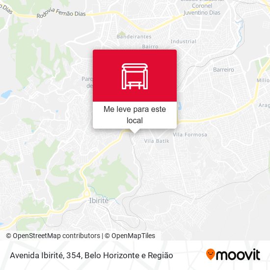 Avenida Ibirité, 354 mapa