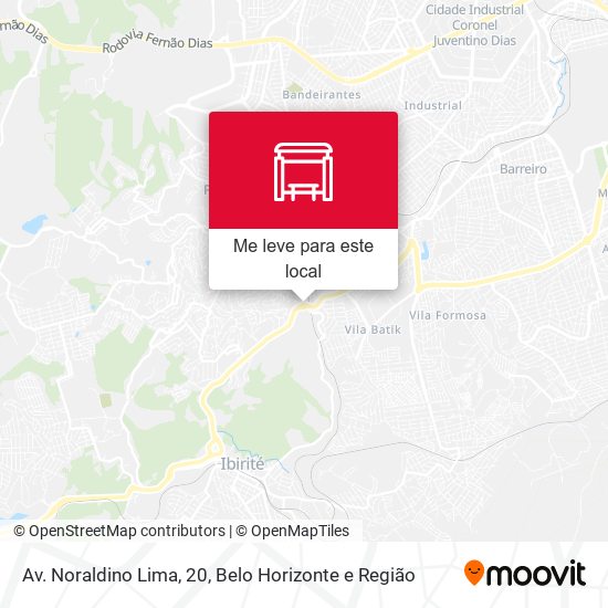 Av. Noraldino Lima, 20 mapa