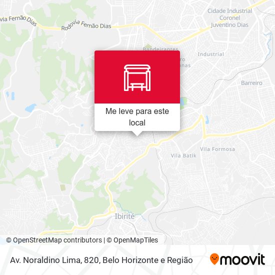 Av. Noraldino Lima, 820 mapa