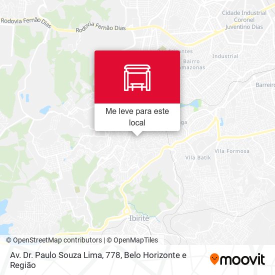 Av. Dr. Paulo Souza Lima, 778 mapa