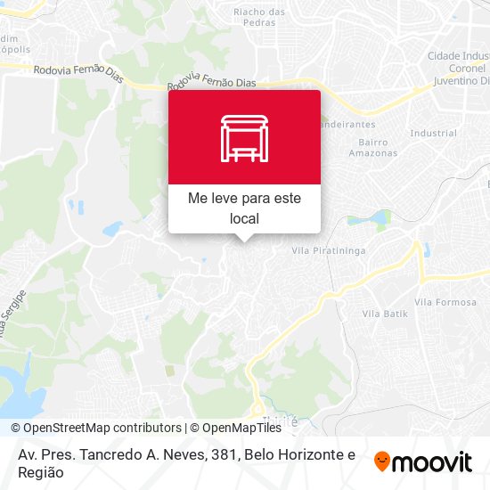 Av. Pres. Tancredo A. Neves, 381 mapa