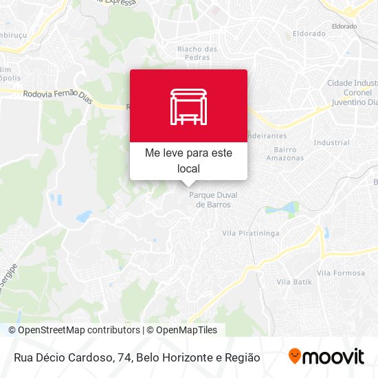 Rua Décio Cardoso, 74 mapa