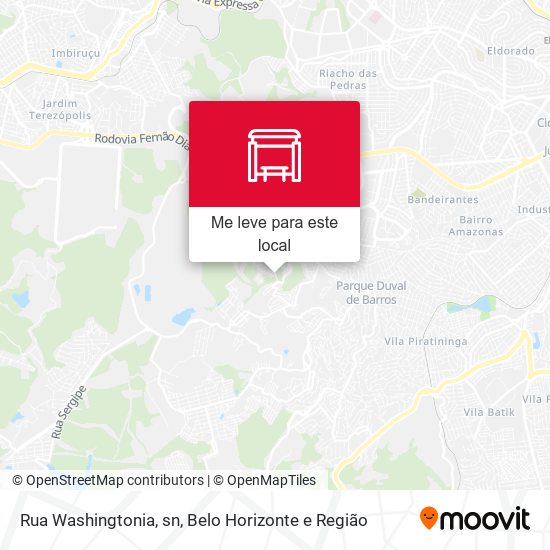 Rua Washingtonia, sn mapa