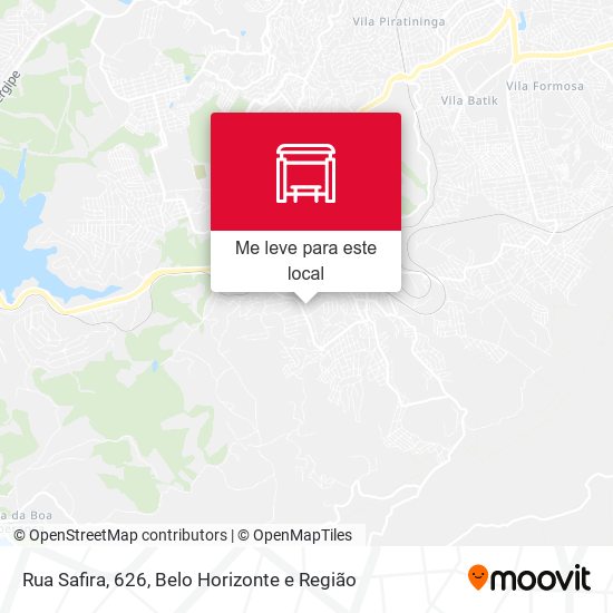 Rua Safira, 626 mapa