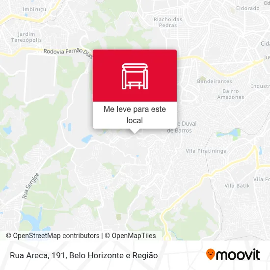 Rua Areca, 191 mapa