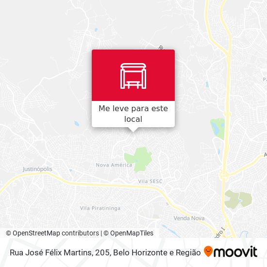 Rua José Félix Martins, 205 mapa