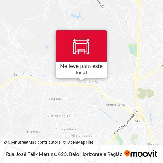 Rua José Félix Martins, 623 mapa