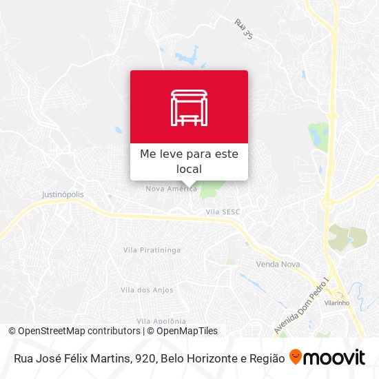 Rua José Félix Martins, 920 mapa