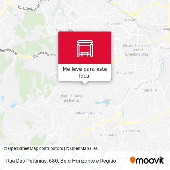 Rua Das Petúnias, 680 mapa