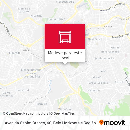 Avenida Capim Branco, 60 mapa