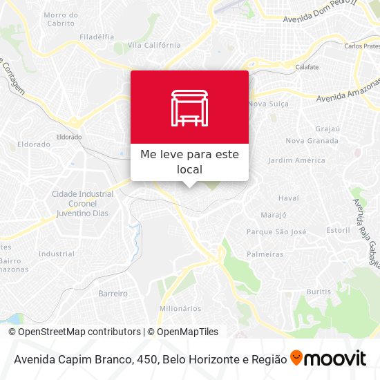 Avenida Capim Branco, 450 mapa