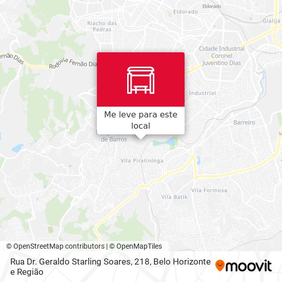 Rua Dr. Geraldo Starling Soares, 218 mapa