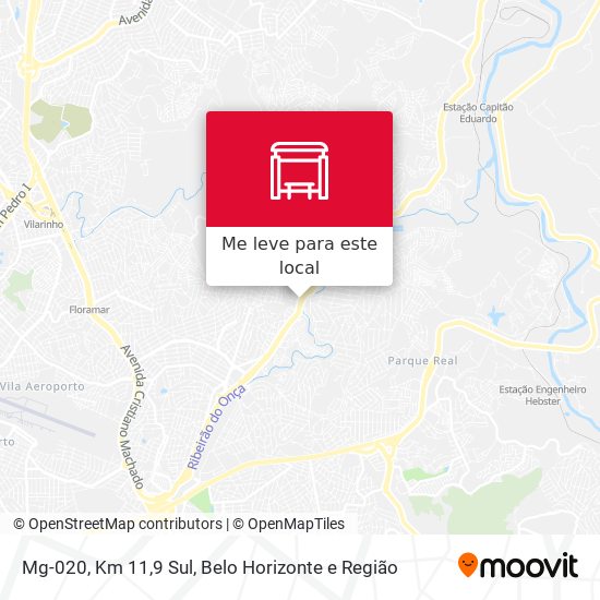 Mg-020, Km 11,9 Sul mapa