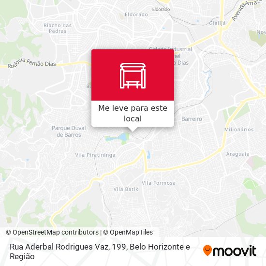 Rua Aderbal Rodrigues Vaz, 199 mapa