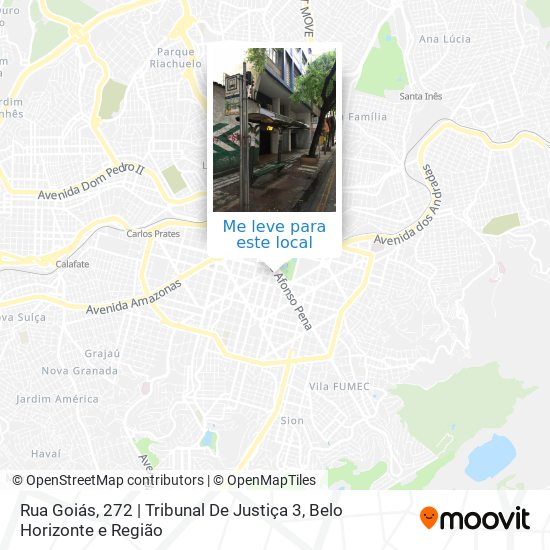 Rua Goiás, 272 | Tribunal De Justiça 3 mapa