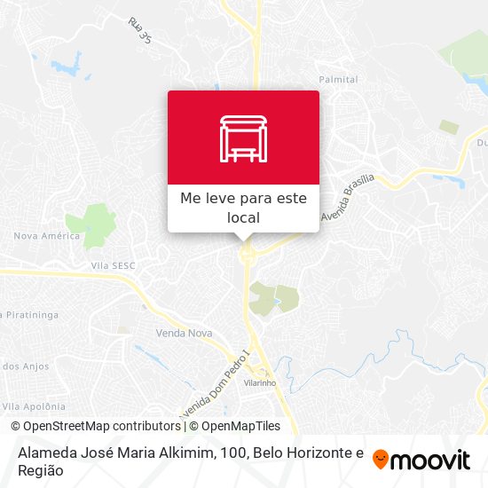 Alameda José Maria Alkimim, 100 mapa