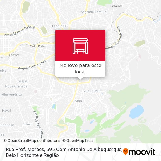 Rua Prof. Moraes, 595 Com Antônio De Albuquerque mapa