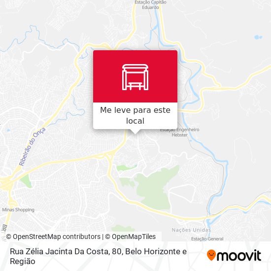 Rua Zélia Jacinta Da Costa, 80 mapa