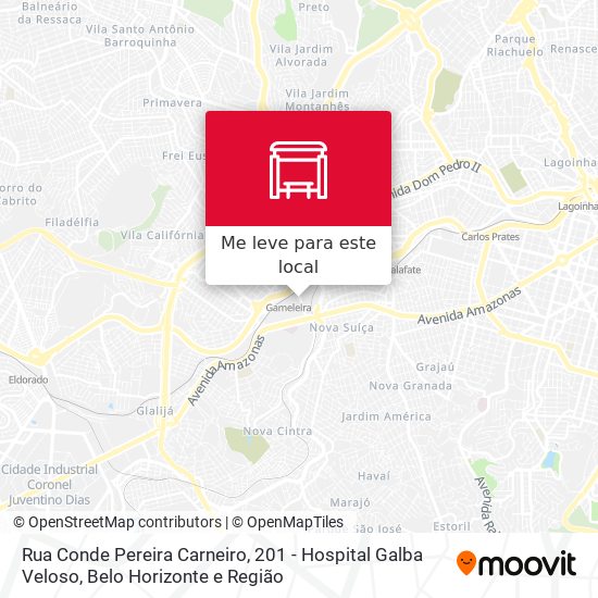 Rua Conde Pereira Carneiro, 201 - Hospital Galba Veloso mapa