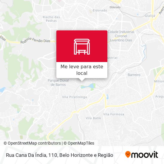 Rua Cana Da Índia, 110 mapa