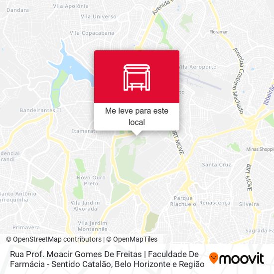 Rua Prof. Moacir Gomes De Freitas | Faculdade De Farmácia - Sentido Catalão mapa