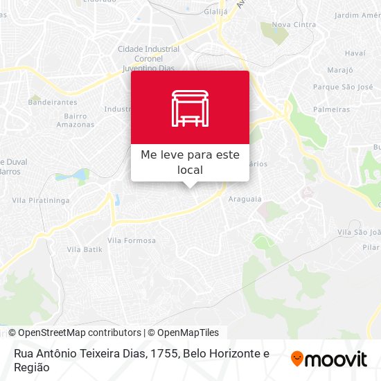 Rua Antônio Teixeira Dias, 1755 mapa