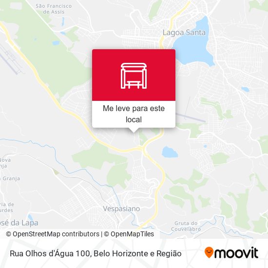 Rua Olhos d'Água 100 mapa