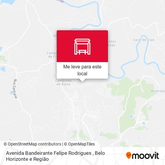 Avenida Bandeirante Felipe Rodrigues mapa