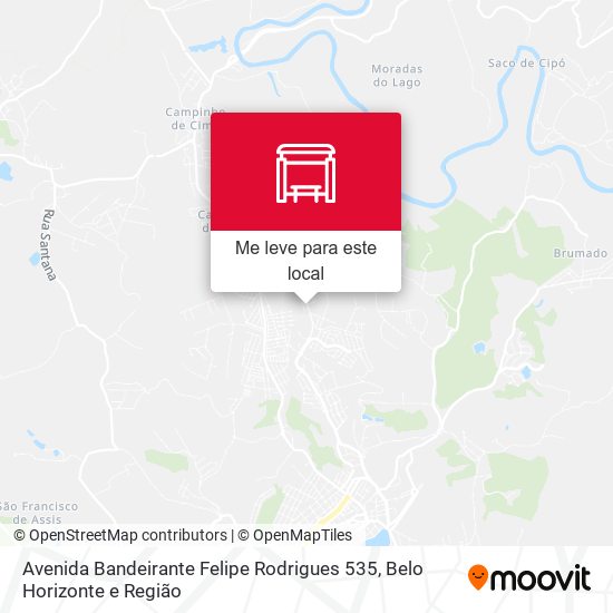 Avenida Bandeirante Felipe Rodrigues 535 mapa