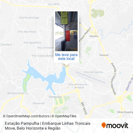 Estação Pampulha | Embarque Linhas Troncais Move mapa