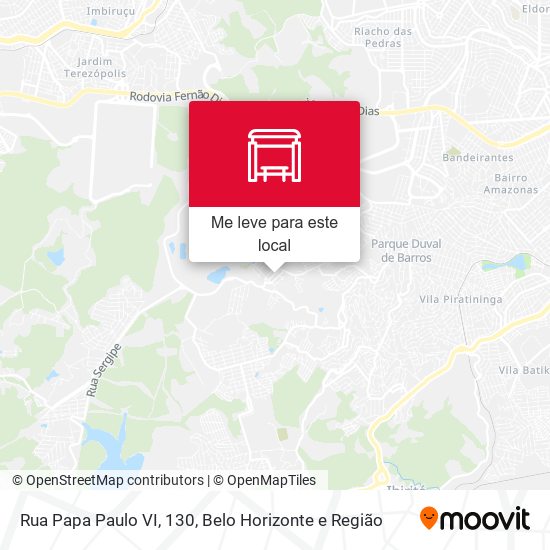 Rua Papa Paulo VI, 130 mapa