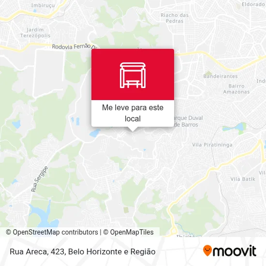 Rua Areca, 423 mapa