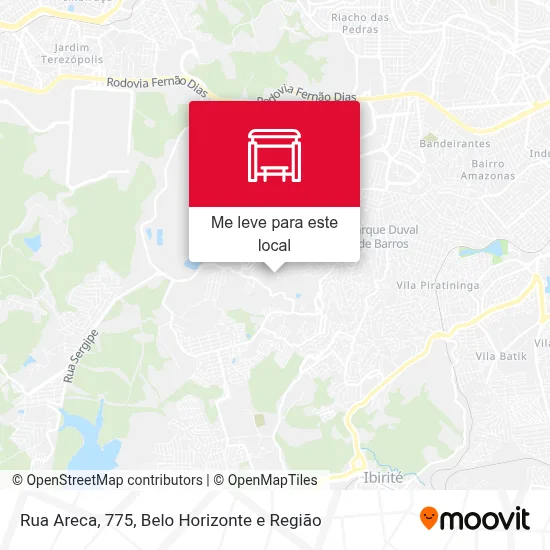 Rua Areca, 775 mapa