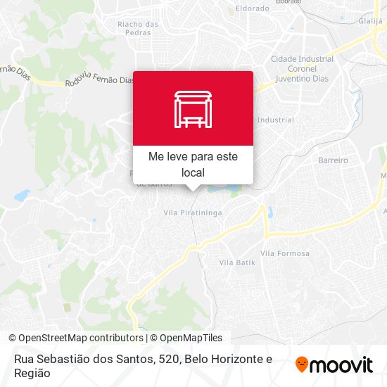 Rua Sebastião dos Santos, 520 mapa