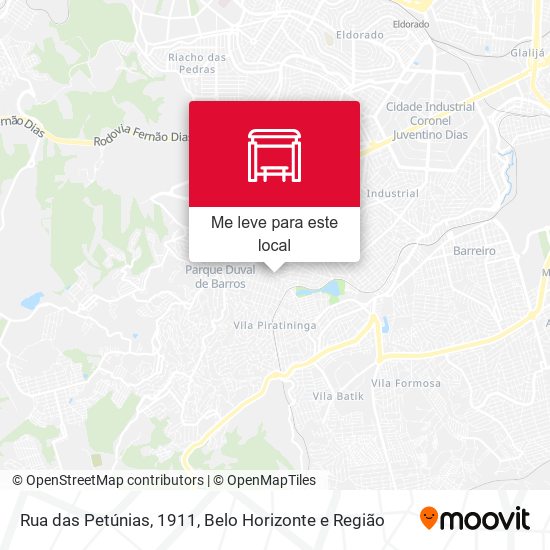 Rua das Petúnias, 1911 mapa
