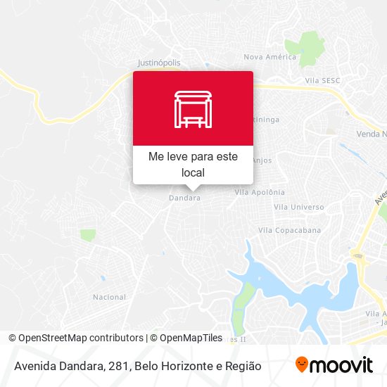 Avenida Dandara, 281 mapa