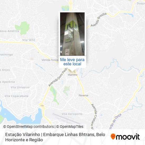 Estação Vilarinho | Embarque Linhas Bhtrans mapa