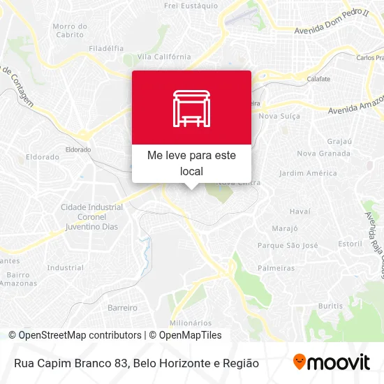 Rua Capim Branco 83 mapa