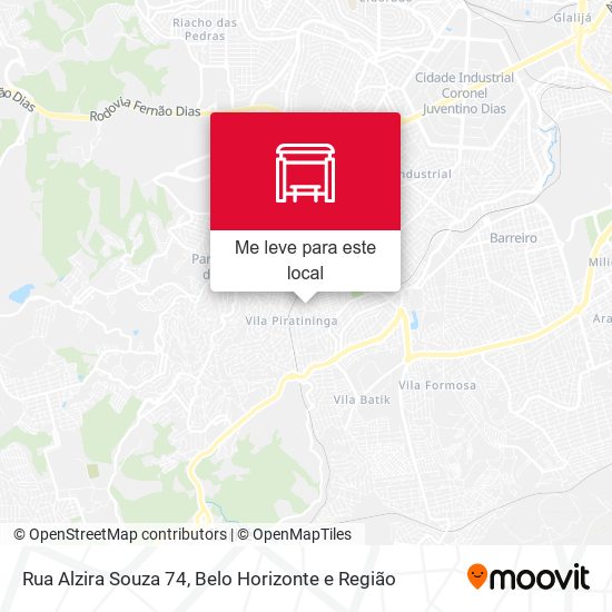 Rua Alzira Souza 74 mapa