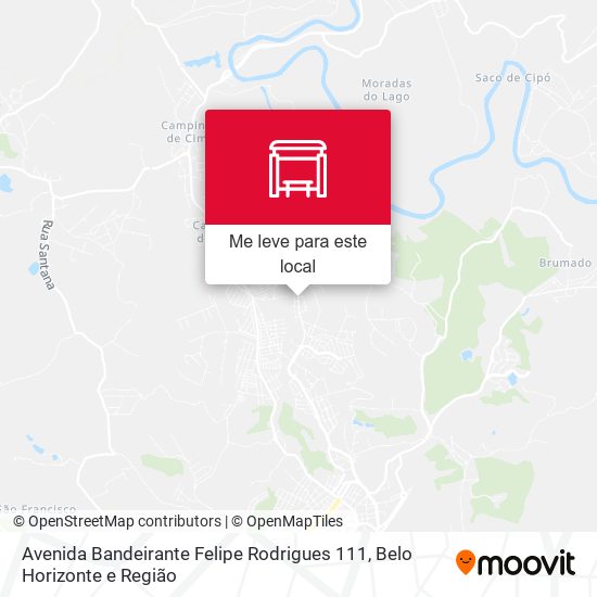Avenida Bandeirante Felipe Rodrigues 111 mapa