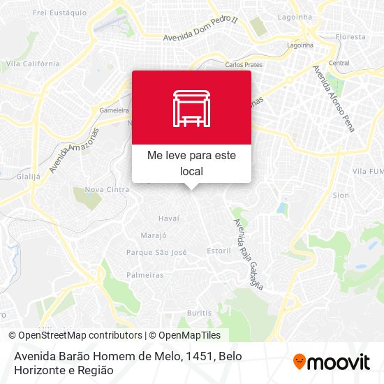 Avenida Barão Homem de Melo, 1451 mapa