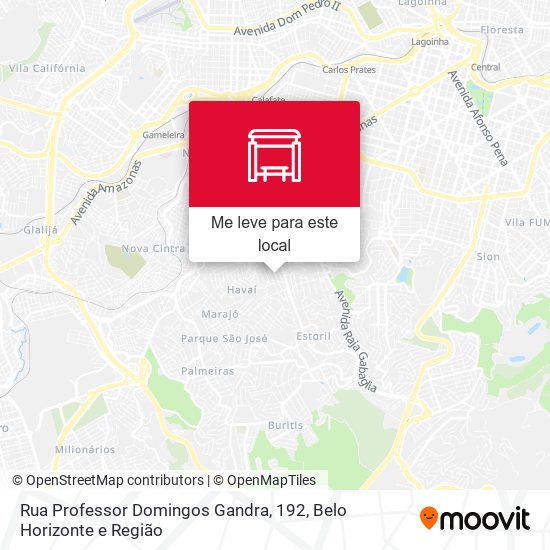 Rua Professor Domingos Gandra, 192 mapa