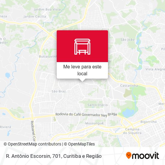 R. Antônio Escorsin, 701 mapa