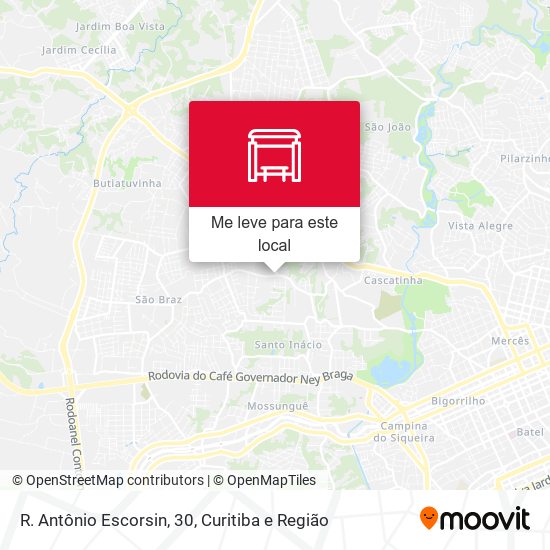R. Antônio Escorsin, 30 mapa