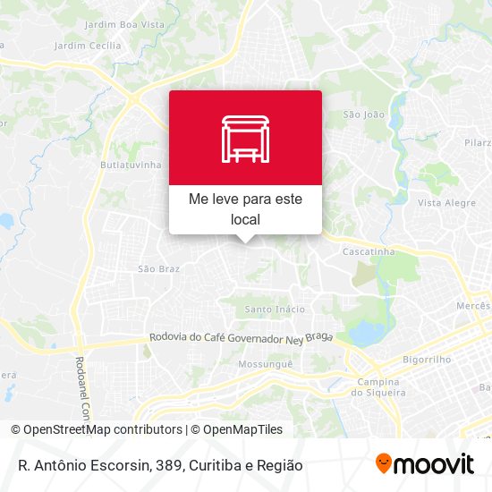 R. Antônio Escorsin, 389 mapa