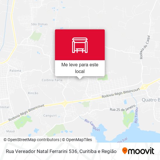 Rua Vereador Natal Ferrarini 536 mapa