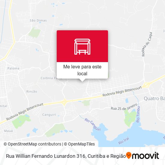 Rua Willian Fernando Lunardon 316 mapa